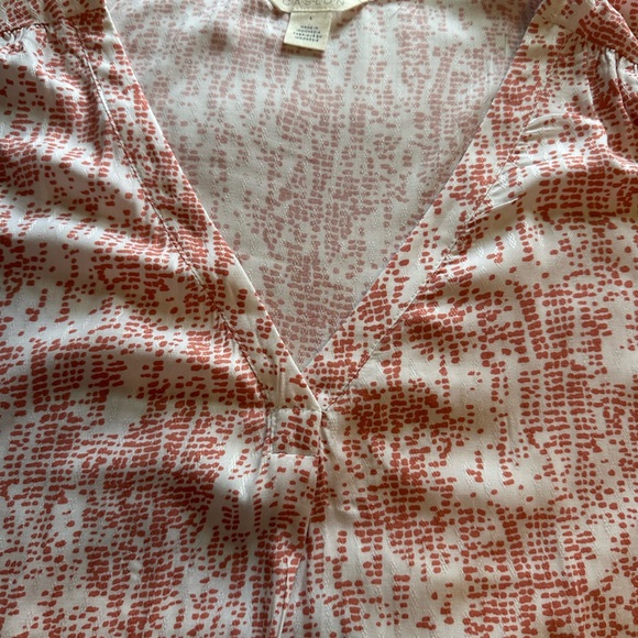 Caslon‎ Red and White Patterned Blouse - Picture 3 of 7